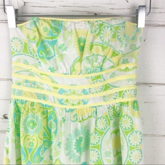 Vintage Lilly Pulitzer White Label Katrina Silk Blend Dress 2 Cottagecore Preppy - Picture 7 of 11